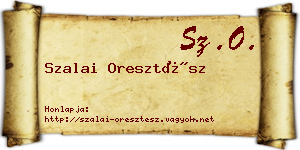 Szalai Oresztész névjegykártya